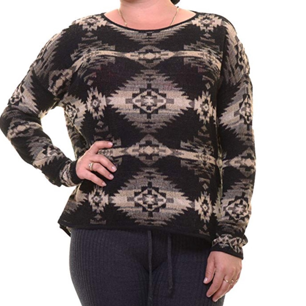 Ralph Lauren Womens Southwestern Pullover Sweater